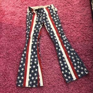 Free People Stars & Stripes Flares